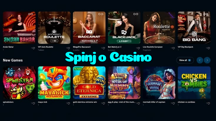 Spinjo Casino casino presented on mobile device in Pakistan with slots and live games